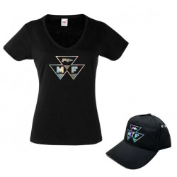 Massey Fergusson - dames cap met T-shirt glans logo