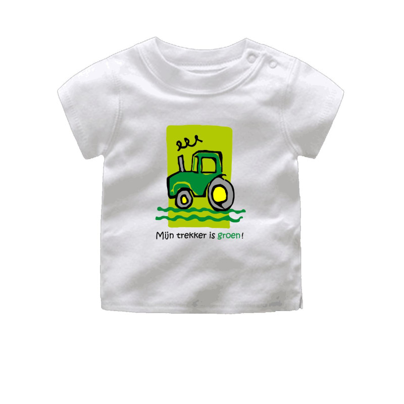 Baby T-shirt Mijn Trekker is Groen