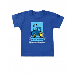 Baby T-shirt Mijn Trekker is Blauw