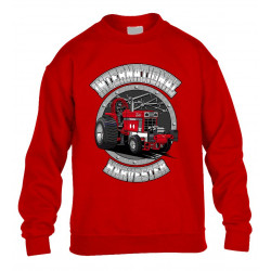 International Harvester Tractor Sweater Crew Volw rood