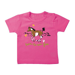 Baby T-shirt "Born to Run" Pink