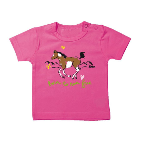 Baby T-shirt "Born to Run" Pink
