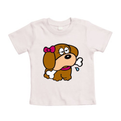 Baby T-shirt voor meisjes in meerdere kleuren  Hondje