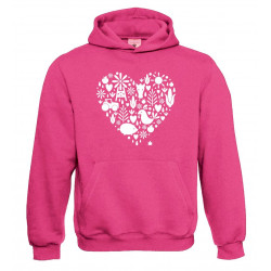 TS Sweater Hooded  IH heart  pink VOLW