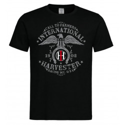 International Harvester - heren T-shirt IH Call to Farmers  zwart