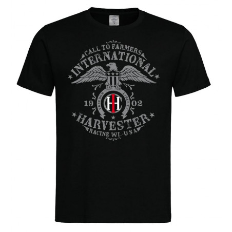 International Harvester - heren T-shirt IH Call to Farmers  zwart Zwart