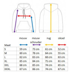 TS Sweater Hooded met capuchon en thema "Quality Case"