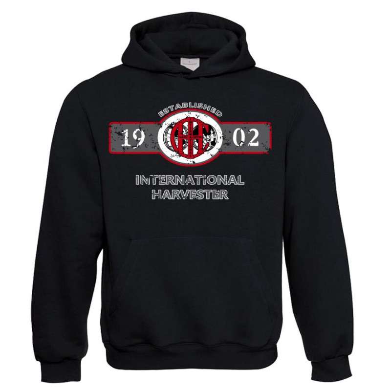 International Harvester Sweater Hooded  - Established  Zwart