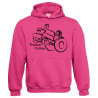 TS Sweater Hooded Tractor Pulling Pink  volw.