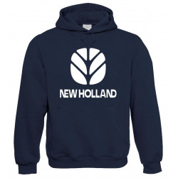 New Holland Sweater Hooded Navy Volw