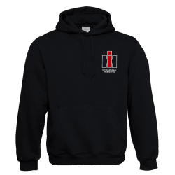International Harvester Sweater Hooded met logo zwart