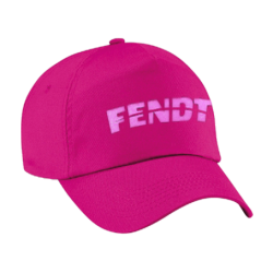Kinder Cap Fendt logo pink glitter