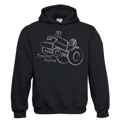 TS Sweater Hooded Tractor Pulling Pink  volw.