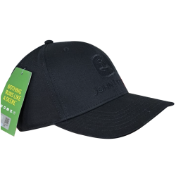 JOHN DEREE Black embroided cap