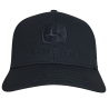 JOHN DEREE Black embroided cap