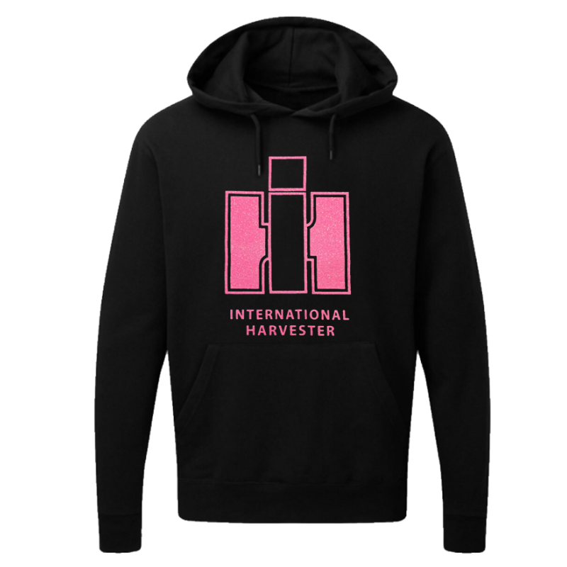 International Harvester Dames Sweater Hooded Pink Glitter
