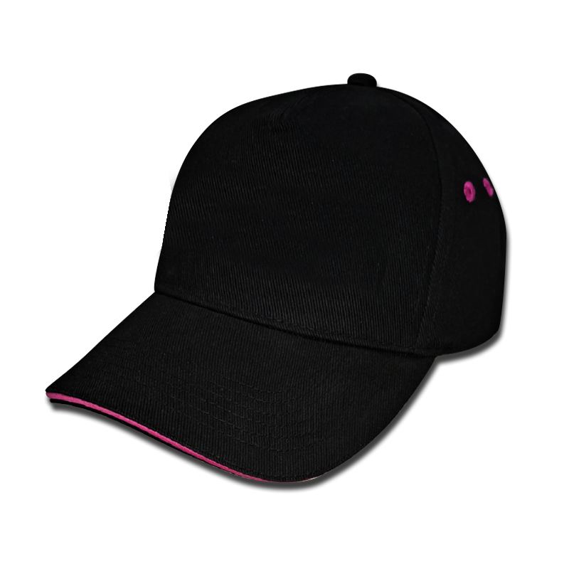 Cap Diverse merken  zwart met pink glitter logo
