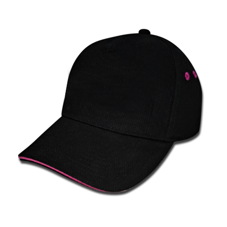 Cap Diverse merken  zwart met pink glitter logo
