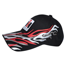 IH Cap borduur logo  Zwart Red Flame Design