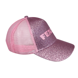 Fendt Glitter roze cap kids