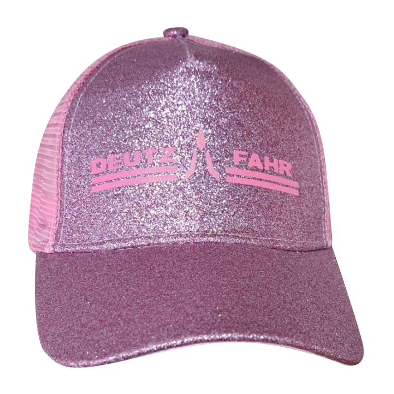 Deutz Fahr glitter roze - Kinder cap