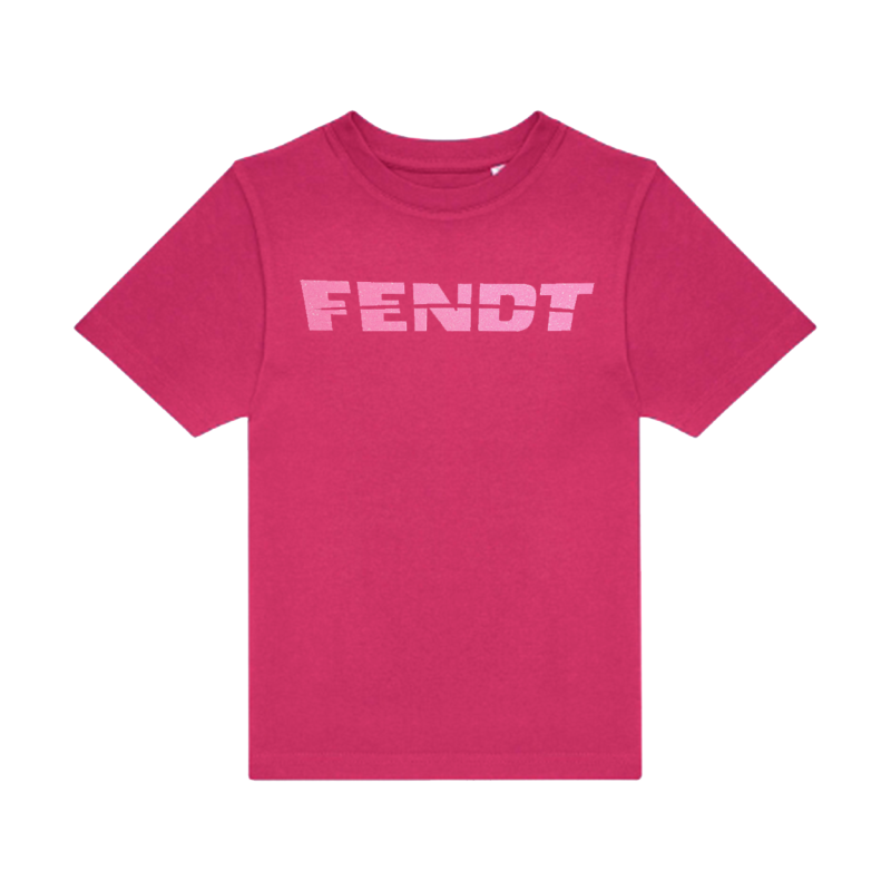 FENDT t-shirt logo pink glitter Voor kinderen