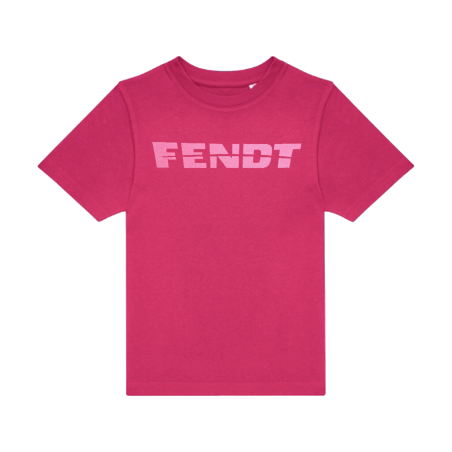 FENDT t-shirt logo pink glitter Voor kinderen