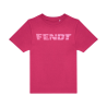 FENDT t-shirt logo pink glitter Voor kinderen