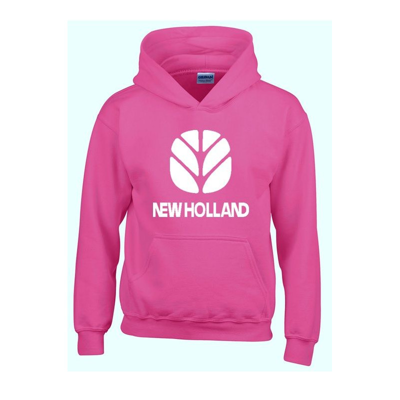 New Holland Sweater Hooded Pink Volw