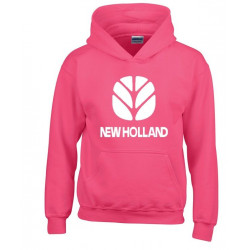New Holland Kinder Sweater Hooded Pink