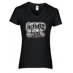 Dames T-shirt met korte mouw Pullin' Girl